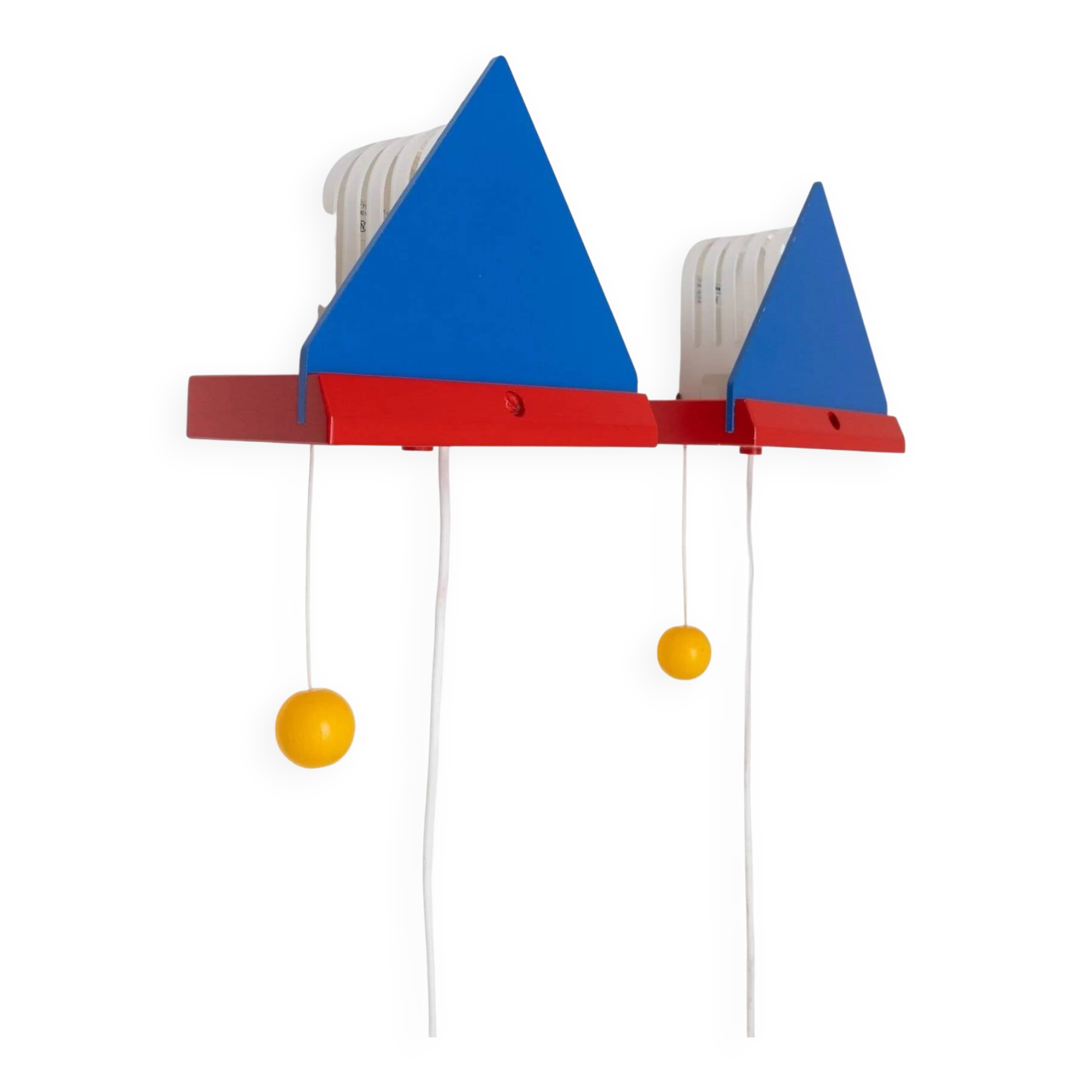 Set de lampes murales Stoja multicolores de style Memphis en métal peint par IKEA x Sottsass, années 1980.