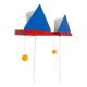 Set de lampes murales Stoja multicolores de style Memphis en métal peint par IKEA x Sottsass, années 1980.