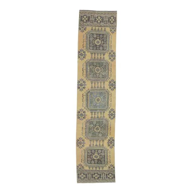 Turkish Handwoven Wool Kilim Rug 89x351