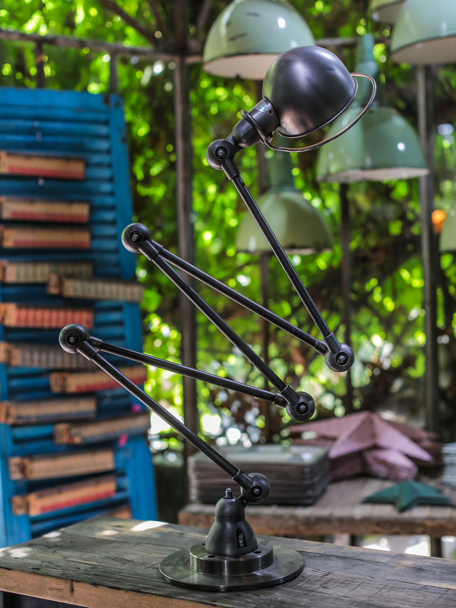 Lamp Jieldé 5 arm polished graphite