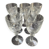 7 port glasses – Blown and cut crystal