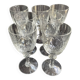 7 port glasses – Blown and cut crystal