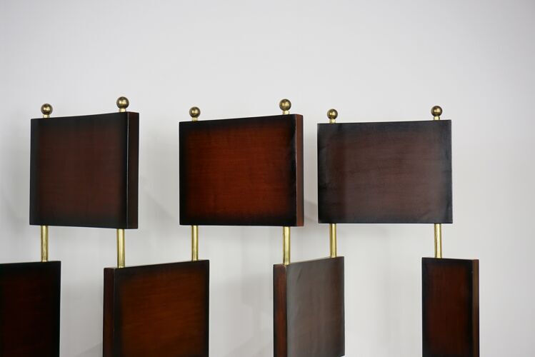 Wooden and brass screen
