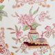 Porcelain dessert plate, Minton Decor 235, pink, Sarreguemines