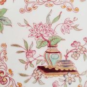 Porcelain dessert plate, Minton Decor 235, pink, Sarreguemines