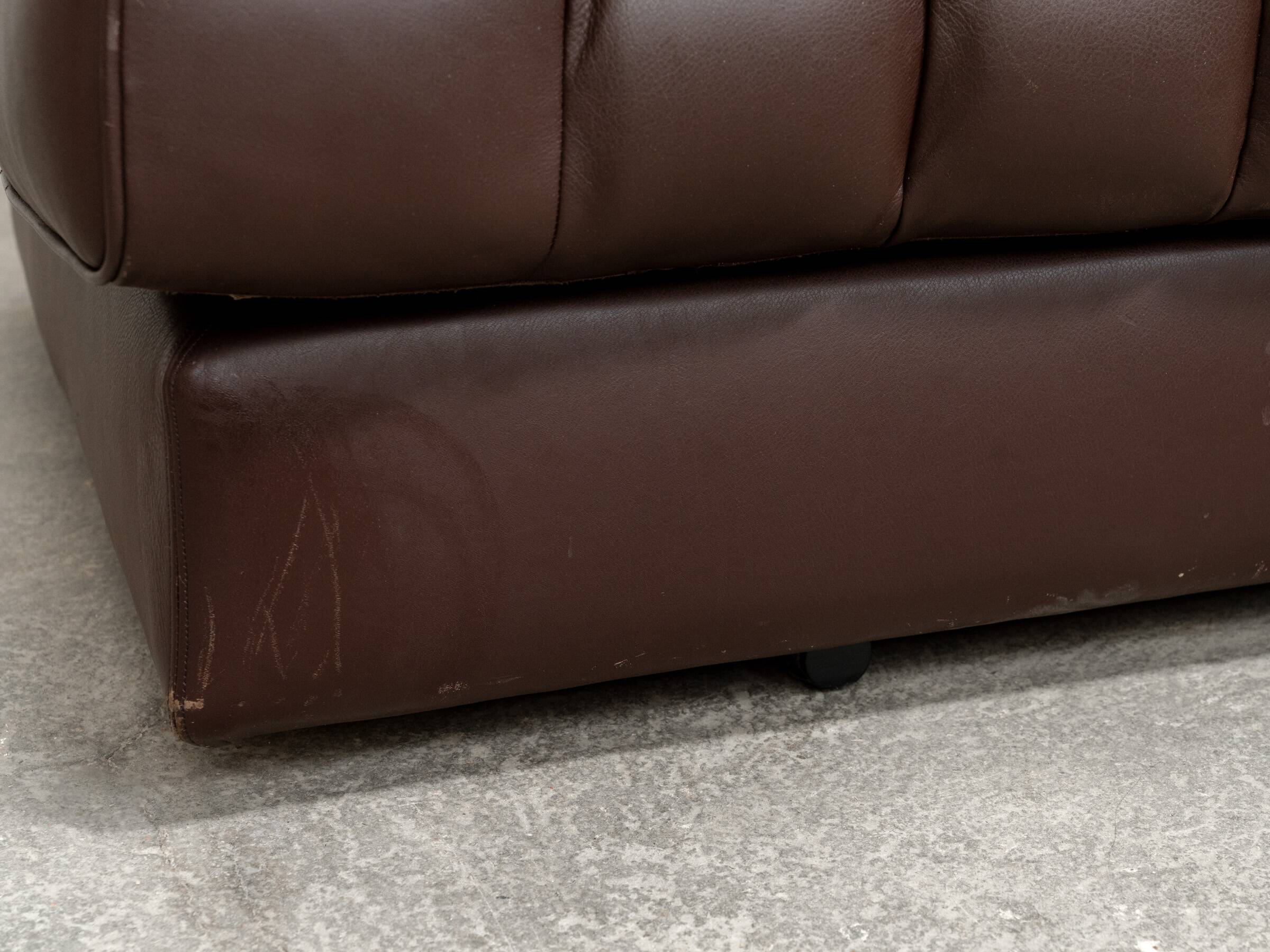 Canapé vintage DS 85 en cuir marron par De Sede 1980