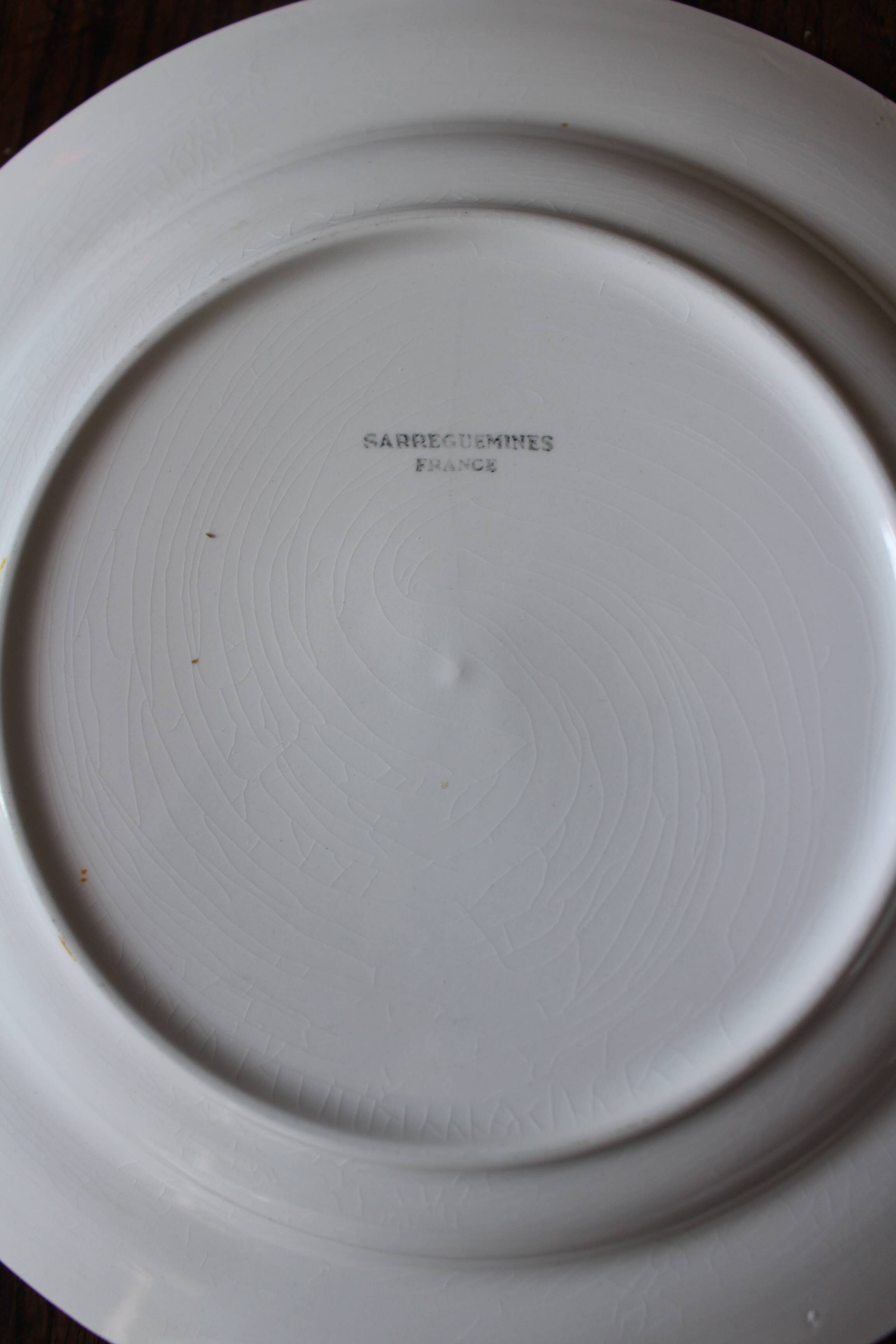 A Lot of 4 Yellow Orange Digoin Sarreguemines Scottish plates