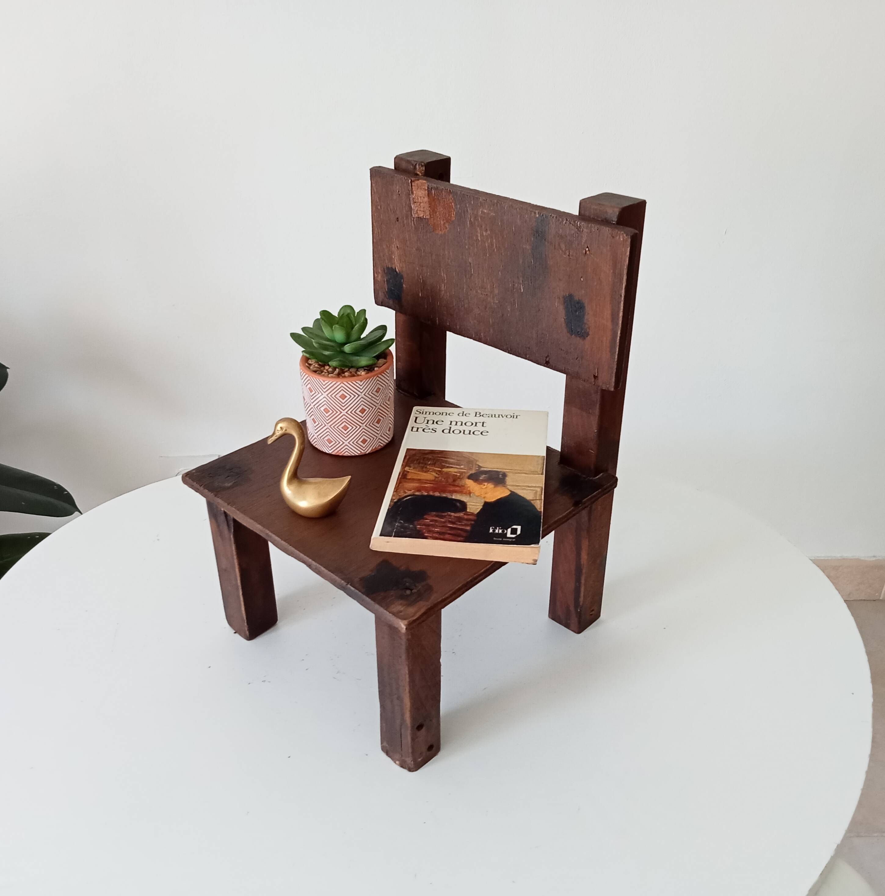 Antique children's chair, folk art, early 20th century