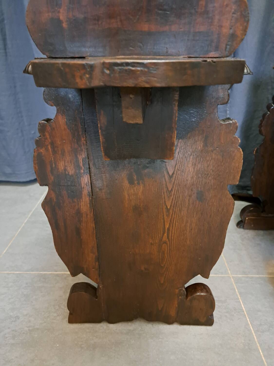 Pair of 19th century walnut stepladder chairs