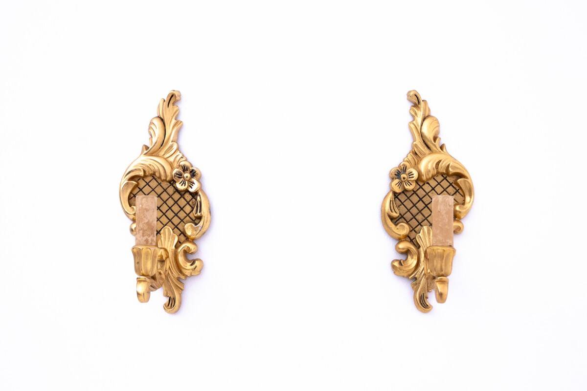 A pair of wall lamps, Western Europe, early 20th century