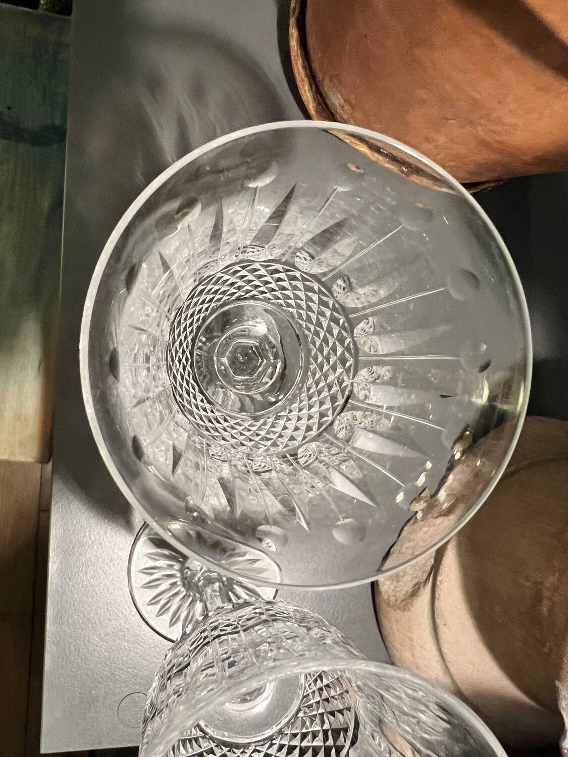 Crystal glasses from Saint Louis, Hermès house.
