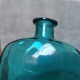 Flacons bouteilles verre gravé bleu