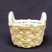 Lot de céramique tressée blanche méditerranéenne panier + coupelle