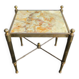 Onyx brass coffee table