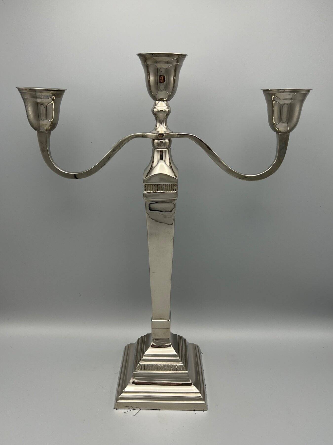 Bougeoir Unique XXL 3 en acier inoxydable 49 cm