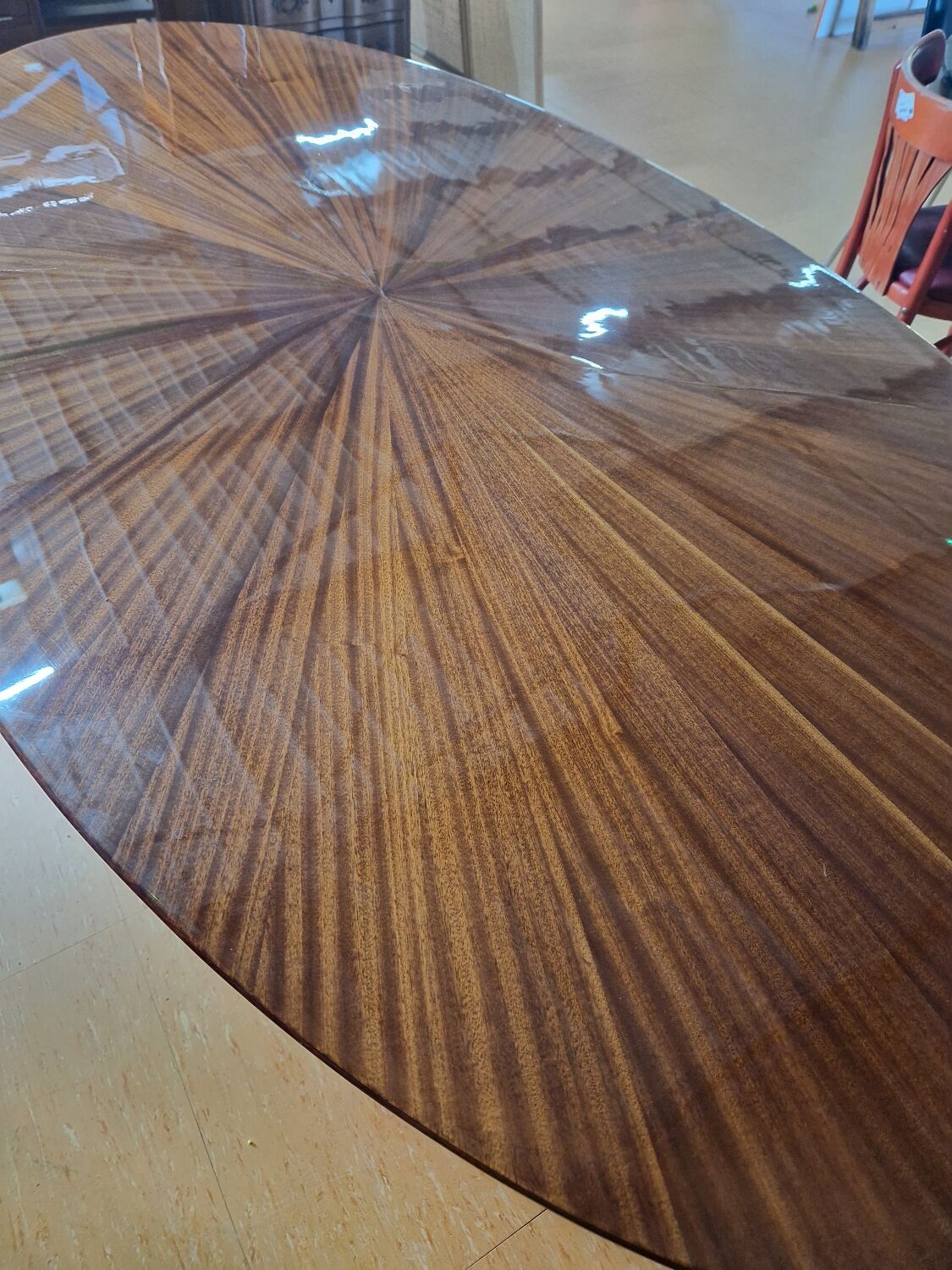 Table ovale palissandre