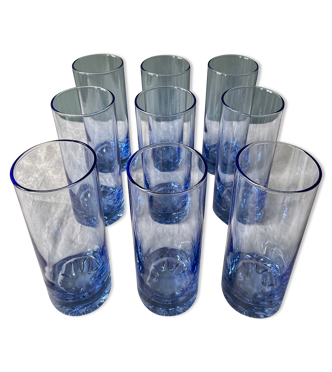 6 Verres à Shot Bormioli Rocco Slot Bleu - Fabriqués En Italie - Lavables Lave-Vaisselle