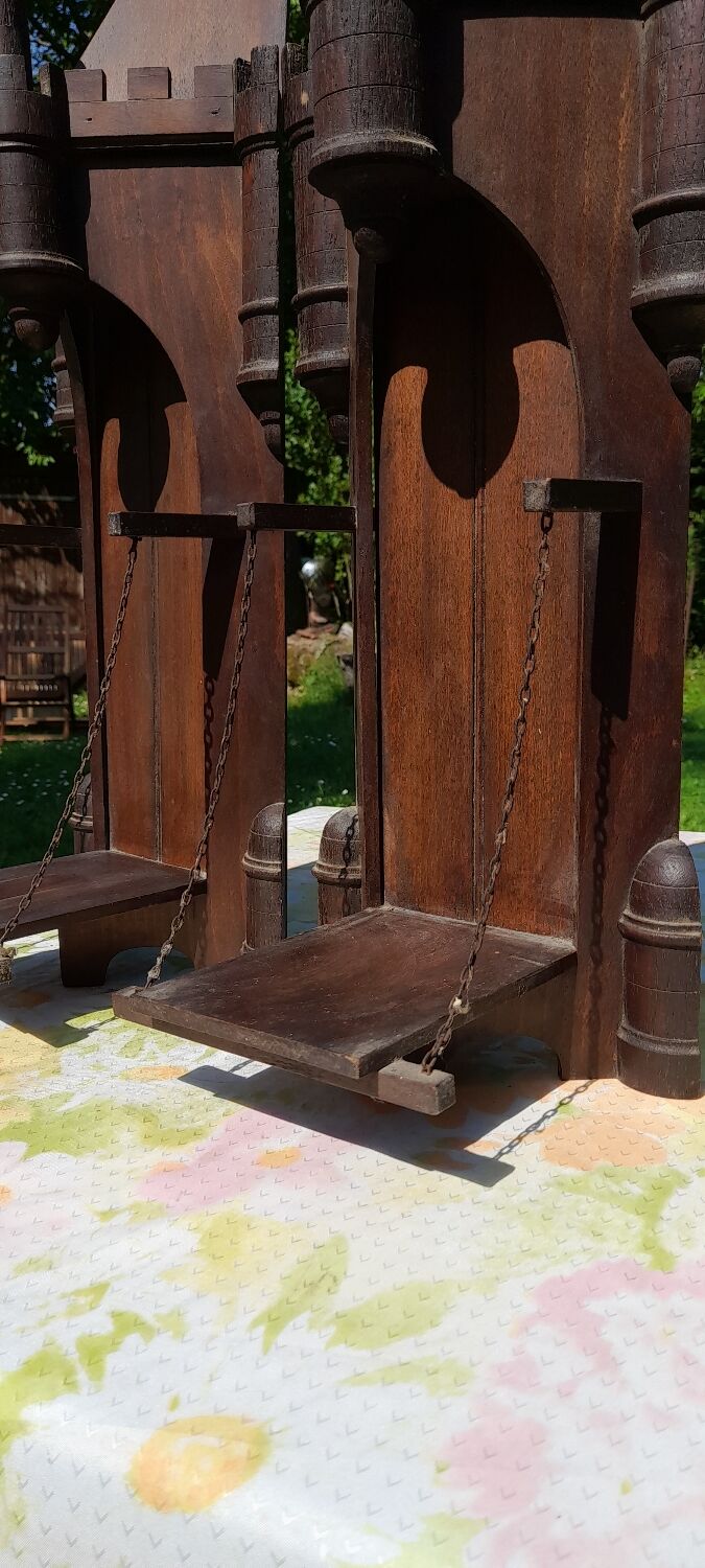 Gothic wall corner shelves