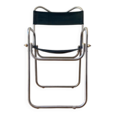 Vintage aluminium and fabric armchair