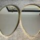 Pair of vintage free-form mirrors from the 60s and 70s