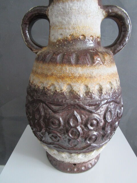 Large vintage ceramic amphora lamp stand