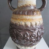 Grand pied de lampe amphore vintage en céramique