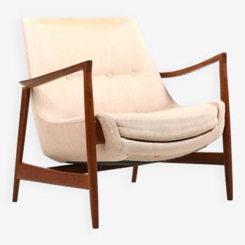 Fauteuil en teck Ib Kofod Larsen modèle 4346 pour Fritz Hansen, années 1950