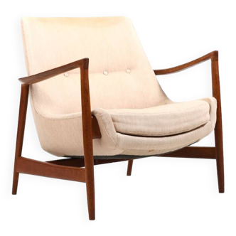 Fauteuil en teck Ib Kofod Larsen modèle 4346 pour Fritz Hansen, années 1950