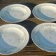 Lot de quatre assiettes creuse en porcelaine de Limoges signé Robert Haviland & Le Tanneur