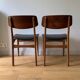 4 Danish chairs in oak and teak, 1960s