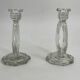 Pair of antique crystal candlesticks