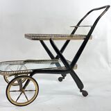 Mid-century serving bar cart, italy 1950s