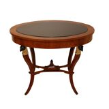 Biedermeier Cherry Veneer Gold-Leaf Center Table, Austria, 1820s