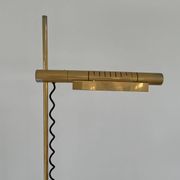 Brass floorlamp Rico and Annemarie Baltensweiler Halo 250 Stako Leuchte