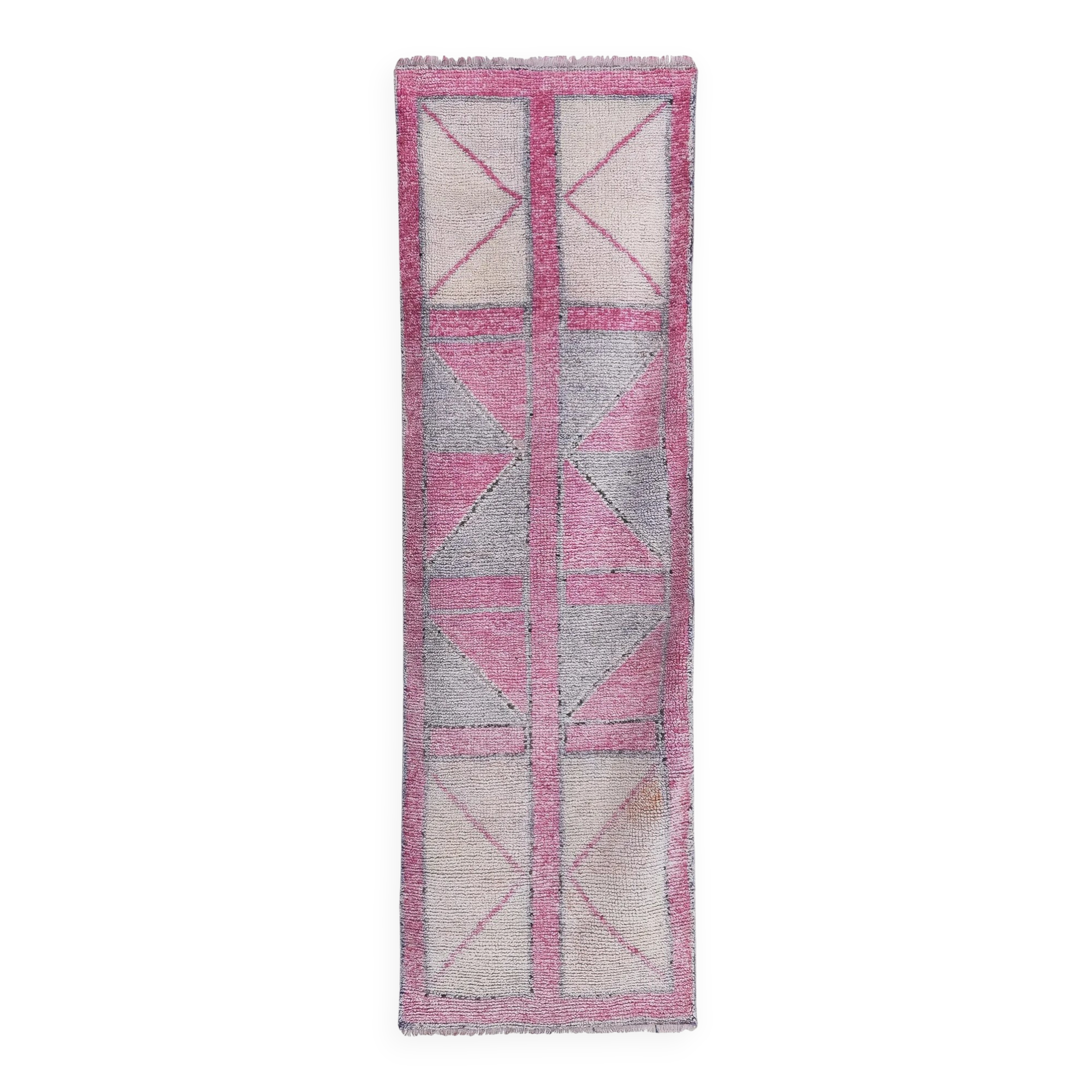 Vintage Turkish hallway rug 89x276 cm