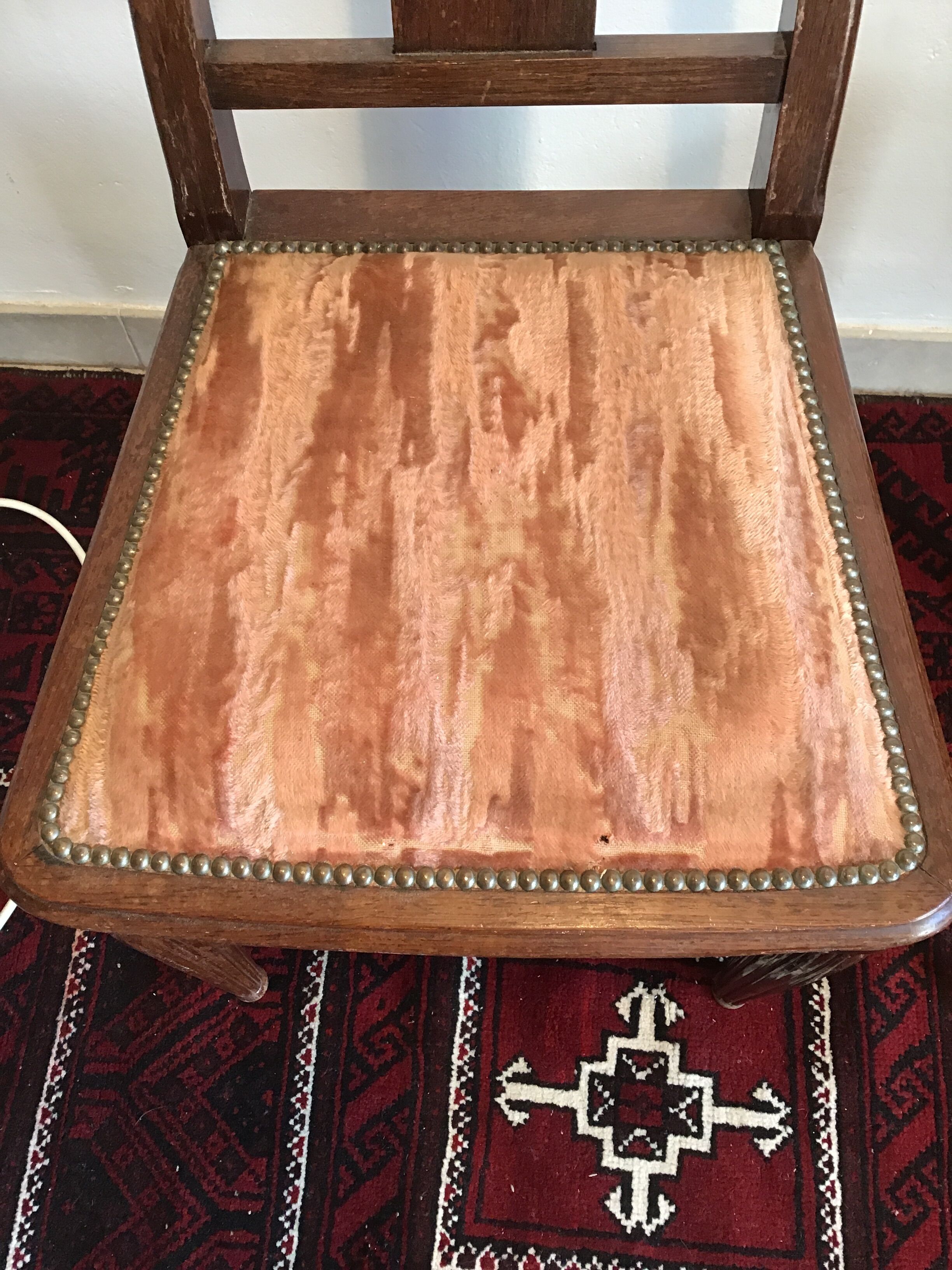 Pair of art deco mahogany chairs