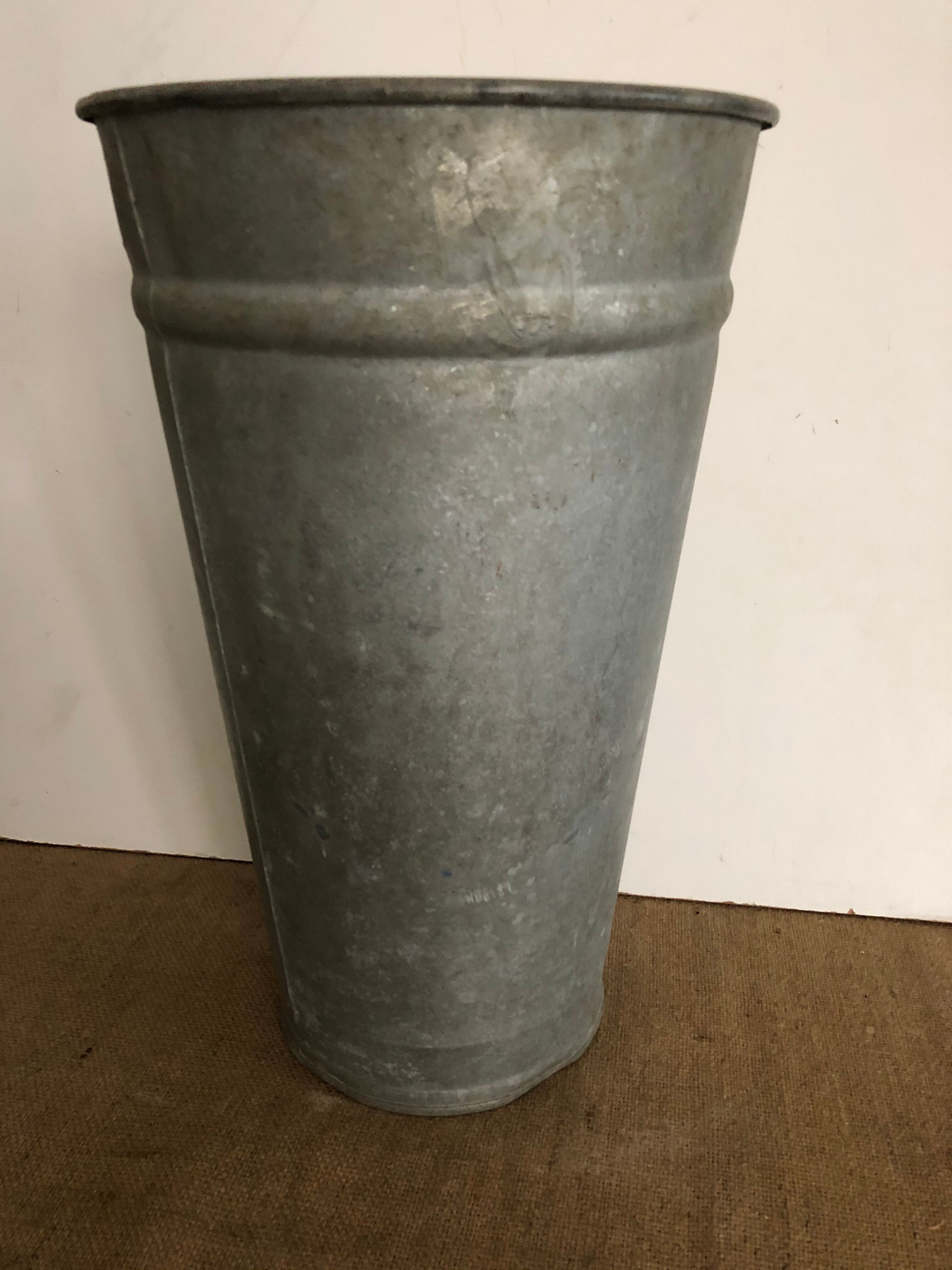 Large zinc florist pot