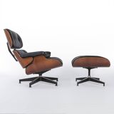 Black & Cherry Herman Miller Original Eames Lounge Chair & Ottoman