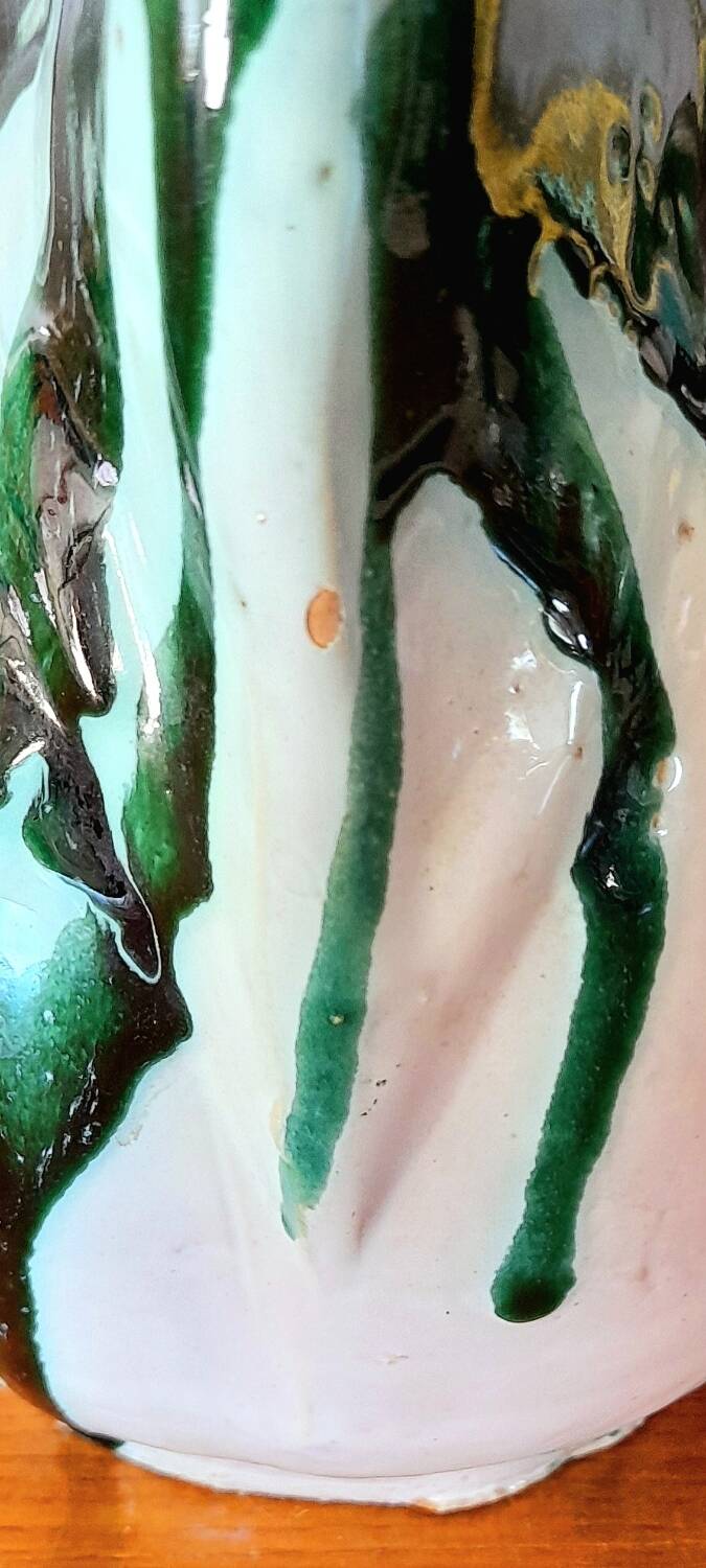 Glazed ceramic melon pitcher