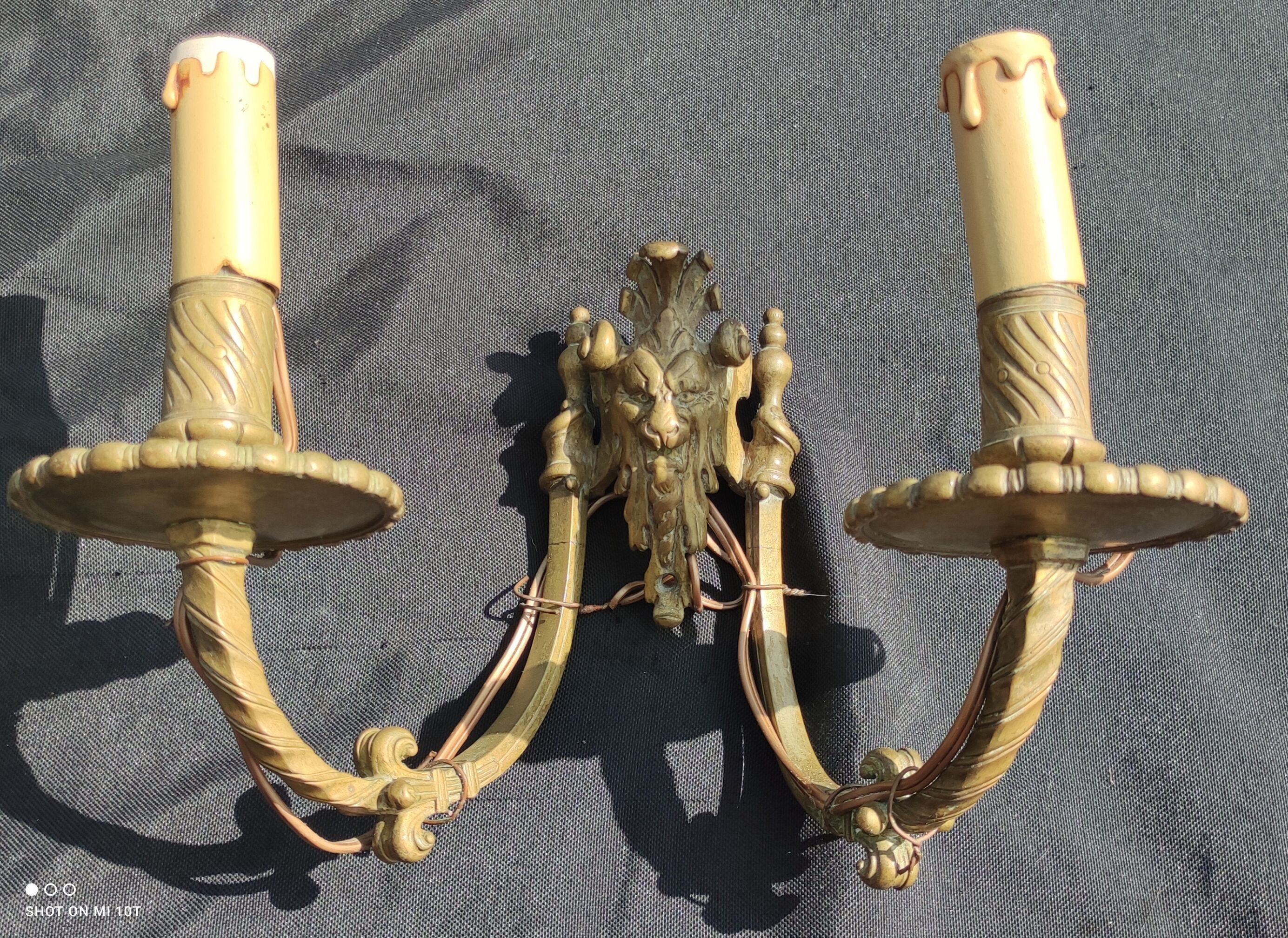 Series d e 3 applied in bronze/lion's head