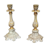 Pair of old candlesticks