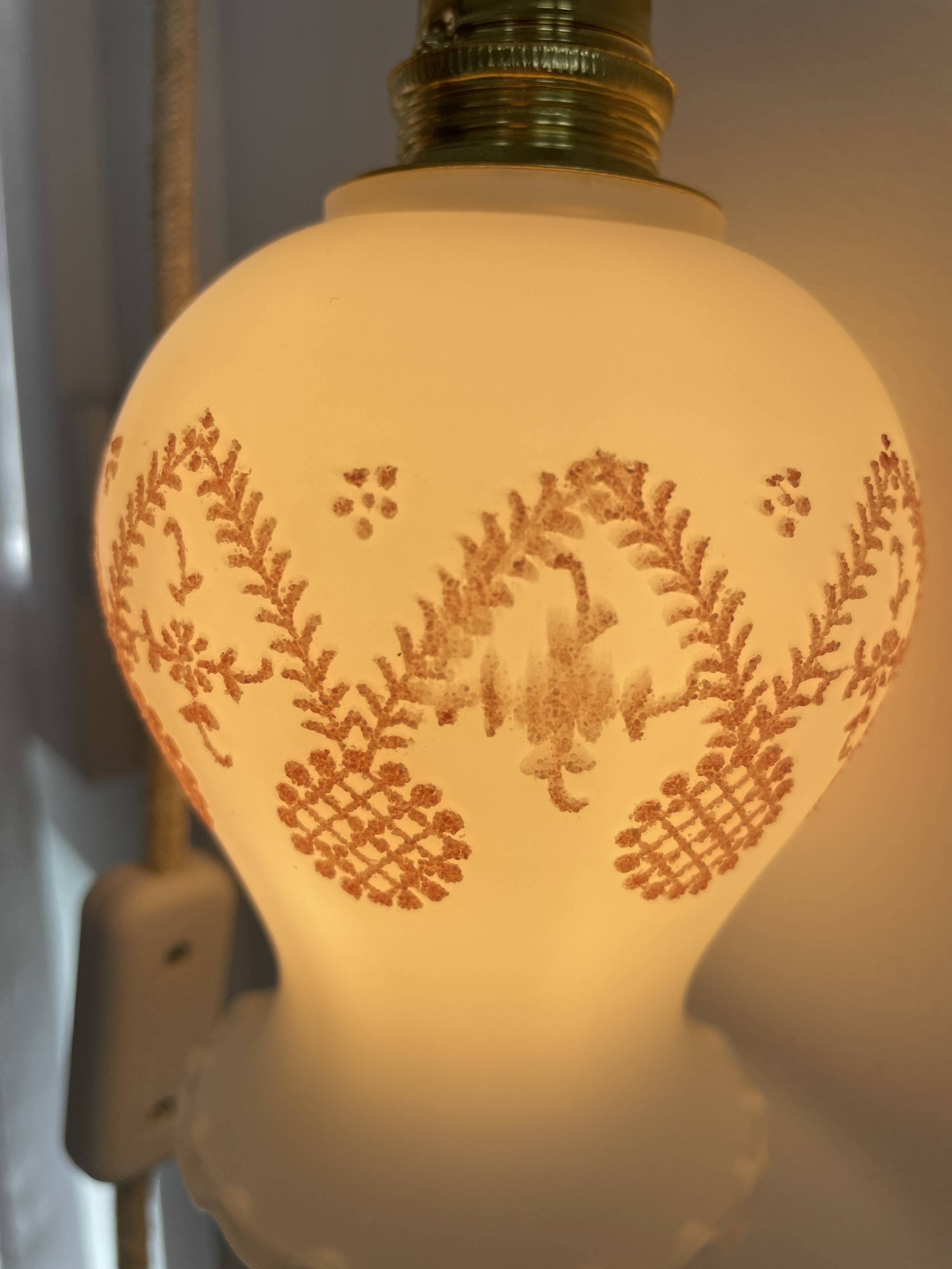 Vintage opaline lamp