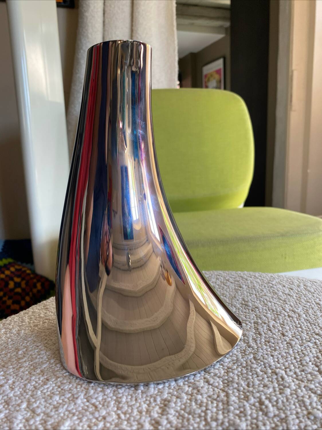 Vase acier poli de Constantin Wortmann pour Georg Jensen enn2000