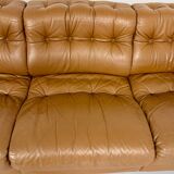 Vintage 1970s De Sede DS-40 camel leather 3-seater sofa