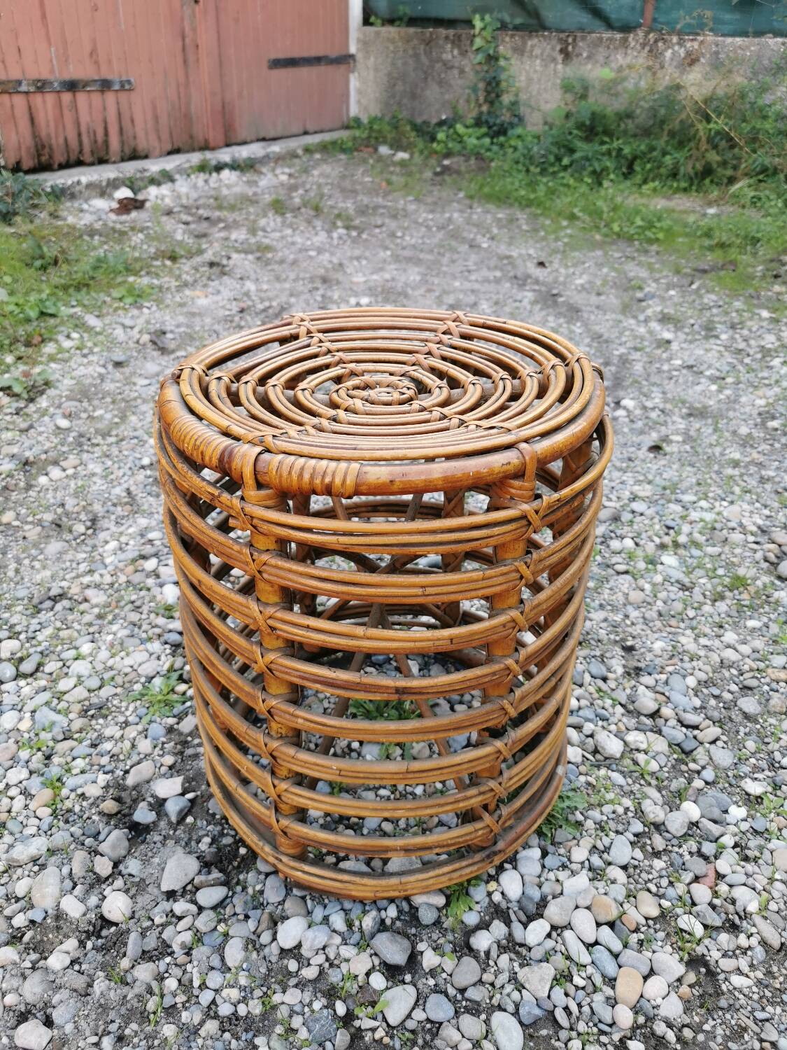 Pouf Rotin Tito Agnoli