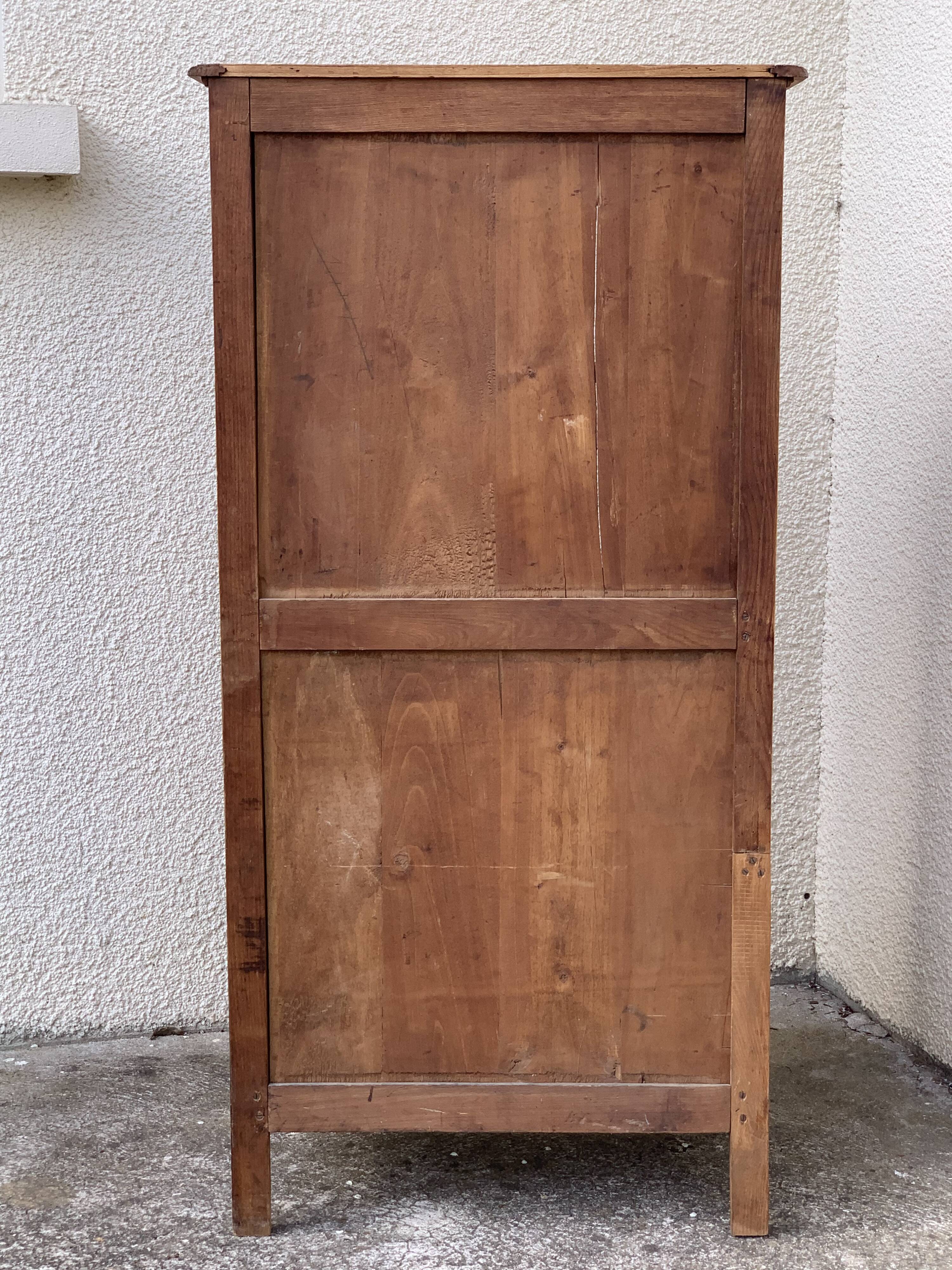 Parisian cabinet glazed raw wood nymphs and carved art nouveau decorations