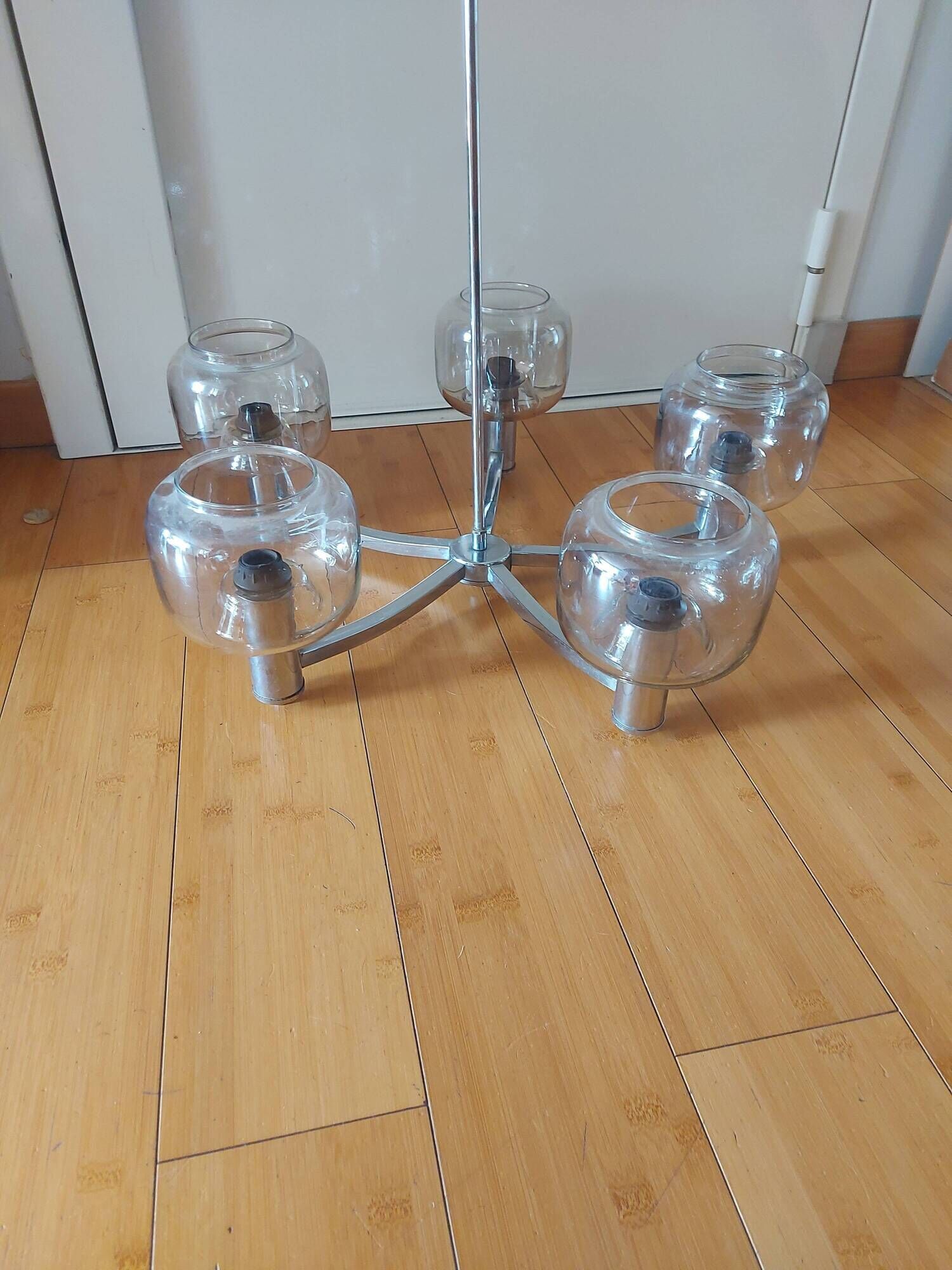 Pendant light, vintage chandelier from the 70s, Delmas