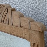 Art Deco mirror bevelled raw oak 1930
