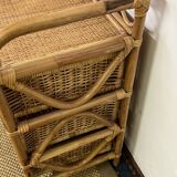 Vintage rattan chest of drawers