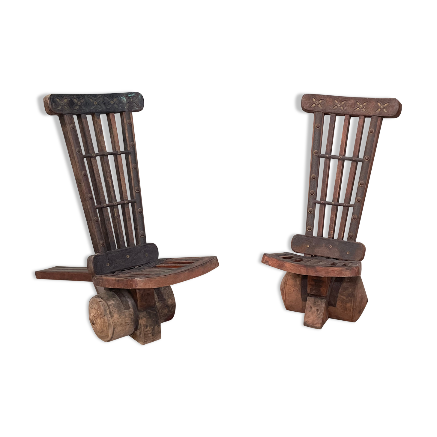 Pair of wooden chairs